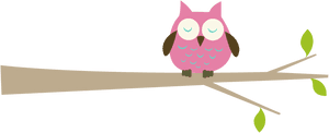 Cartoon Owlon Branch PNG image with transparent background