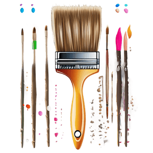Cartoon Paint Brush PNG wqr PNG image with transparent background