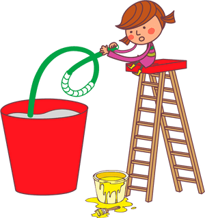 Cartoon Paint Mishap PNG image with transparent background