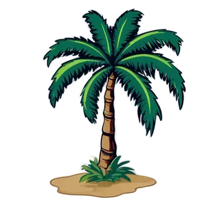 Cartoon Palm Tree Clipart Png 06212024 PNG Image