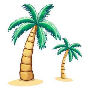 Cartoon Palm Tree Illustration PNG 06212024 PNG
