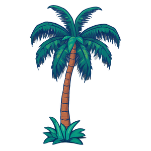 Cartoon Palm Tree Illustration PNG 06212024 PNG