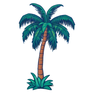 Cartoon Palm Tree Illustration Png 06212024 PNG Image