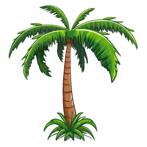 Cartoon Palm Tree Illustration PNG ulq PNG