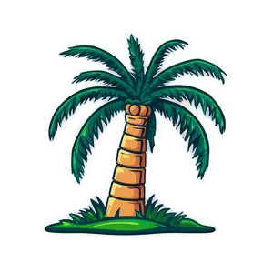 Cartoon Palm Tree Outline Png Eja PNG Image