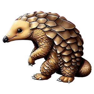 Cartoon Pangolin Character Png Tku78 PNG Image