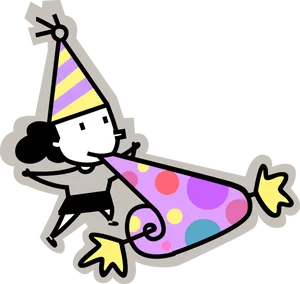 Cartoon Party Whistle Celebration PNG Image