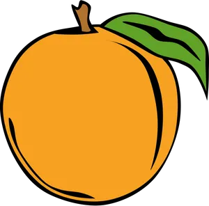 Cartoon Peach Illustration PNG Image