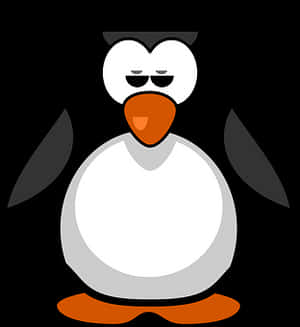 Cartoon Penguin Graphic PNG image with transparent background