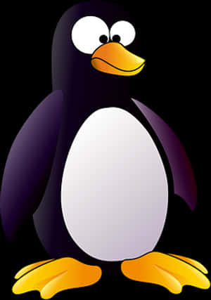 Cartoon Penguin Graphic PNG image with transparent background