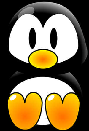 Cartoon Penguin Graphic PNG image with transparent background