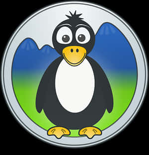 Cartoon Penguin Icon PNG with transparent background