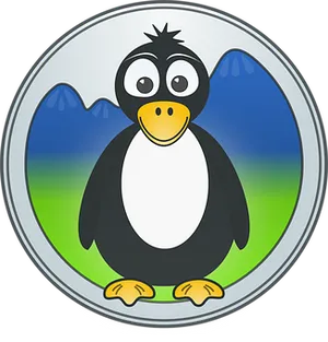 Cartoon Penguin Icon PNG Image