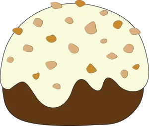 Cartoon Pie With Icingand Sprinkles.png PNG Image