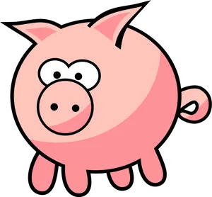 Cartoon Pig Character PNG Image