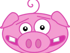 Cartoon Pig Face Graphic PNG Image