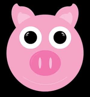 Cartoon Pig Face Graphic PNG image with transparent background