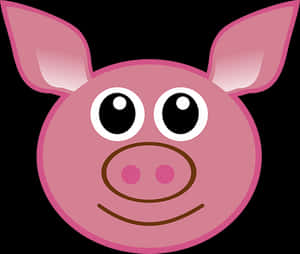 Cartoon Pig Face Graphic PNG image with transparent background