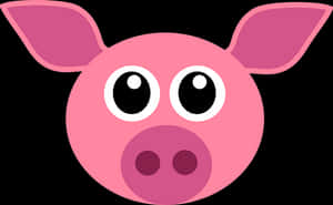 Cartoon Pig Face Graphic PNG image with transparent background