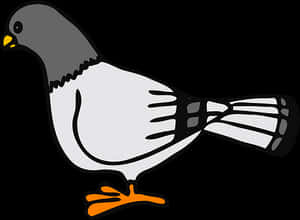 Cartoon Pigeon Illustration PNG image with transparent background