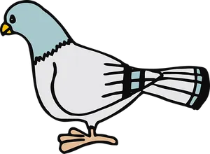 Cartoon Pigeon Illustration PNG Image