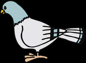 Cartoon Pigeon Illustration PNG image with transparent background