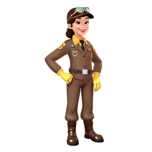 Cartoon Pilot Character PNG 06252024 PNG with transparent background