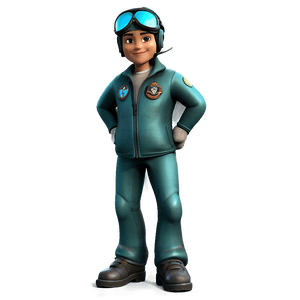 Cartoon Pilot Character PNG 06252024 PNG with transparent background