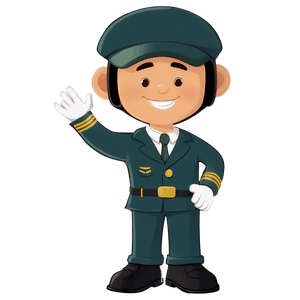 Cartoon Pilot Character PNG 88 PNG with transparent background