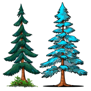 Cartoon Pine Trees PNG 05252024 PNG