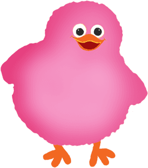 Pink Easter Chick - Pink Chicken Cartoon Png, Transparent Png PNG
