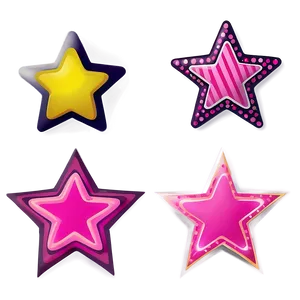 Cartoon Pink Stars Png Fne PNG Image