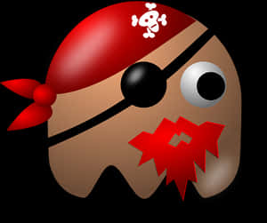 Cartoon Pirate Emoji Graphic PNG image with transparent background