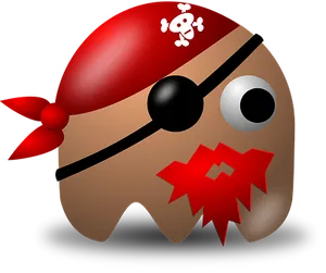 Cartoon Pirate Emoji Graphic PNG Image