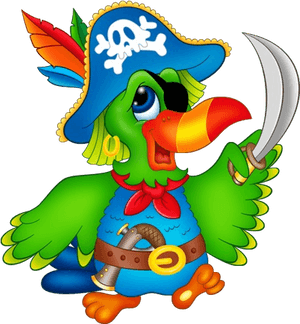Funny Cartoon Bird Clip Art Images - Cartoon Pirate Parrot, HD Png Download PNG image with transparent background