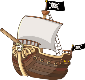 Cartoon Ship Piracy Clip Art - Pirate Ship Cartoon Free, HD Png Download PNG image with transparent background