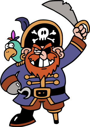 Pirate Cartoon Clipart , Png Download - Cartoon Pirate Transparent Background, Png Download PNG image with transparent background
