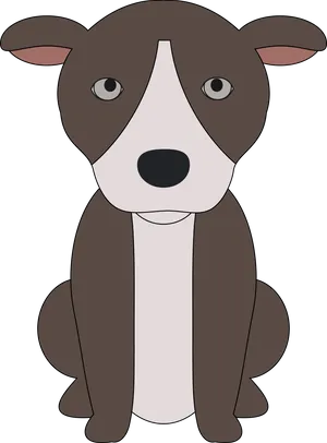 Cartoon Pitbull Dog Illustration PNG Image