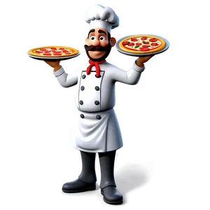 Cartoon Pizza Chef Png Eet45 PNG Image