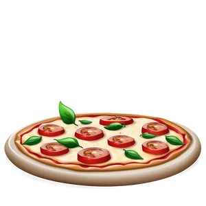 Cartoon Pizza With Tomato Png Nse48 PNG Image