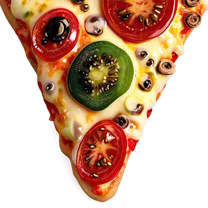 Cartoon Pizza With Toppings Png Xyv86 PNG Image