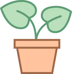 Cartoon Plantin Pot PNG Image