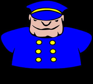 Cartoon Police Officer Illustration PNG image with transparent background