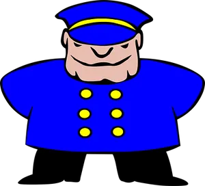 Cartoon Police Officer Illustration PNG Image