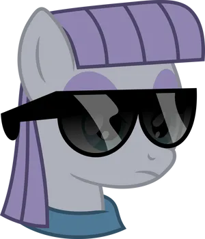 Cartoon Pony Thug Life Glasses PNG Image