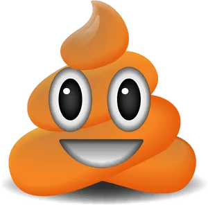 Cartoon Poop Emoji Smiling PNG Image