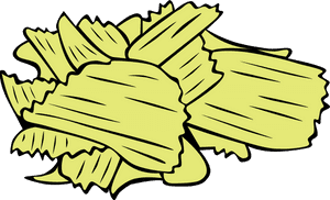 Cartoon Potato Chips Vector PNG with transparent background