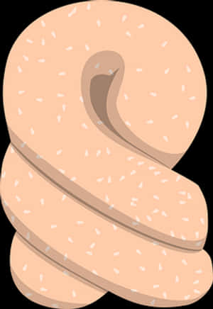 Cartoon Pretzel Illustration PNG with transparent background