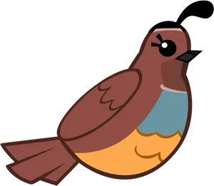 Cartoon Quail Illustration.png PNG Image