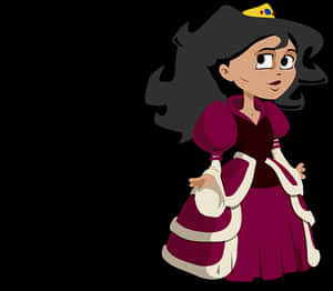 Cartoon Queen Character PNG image with transparent background